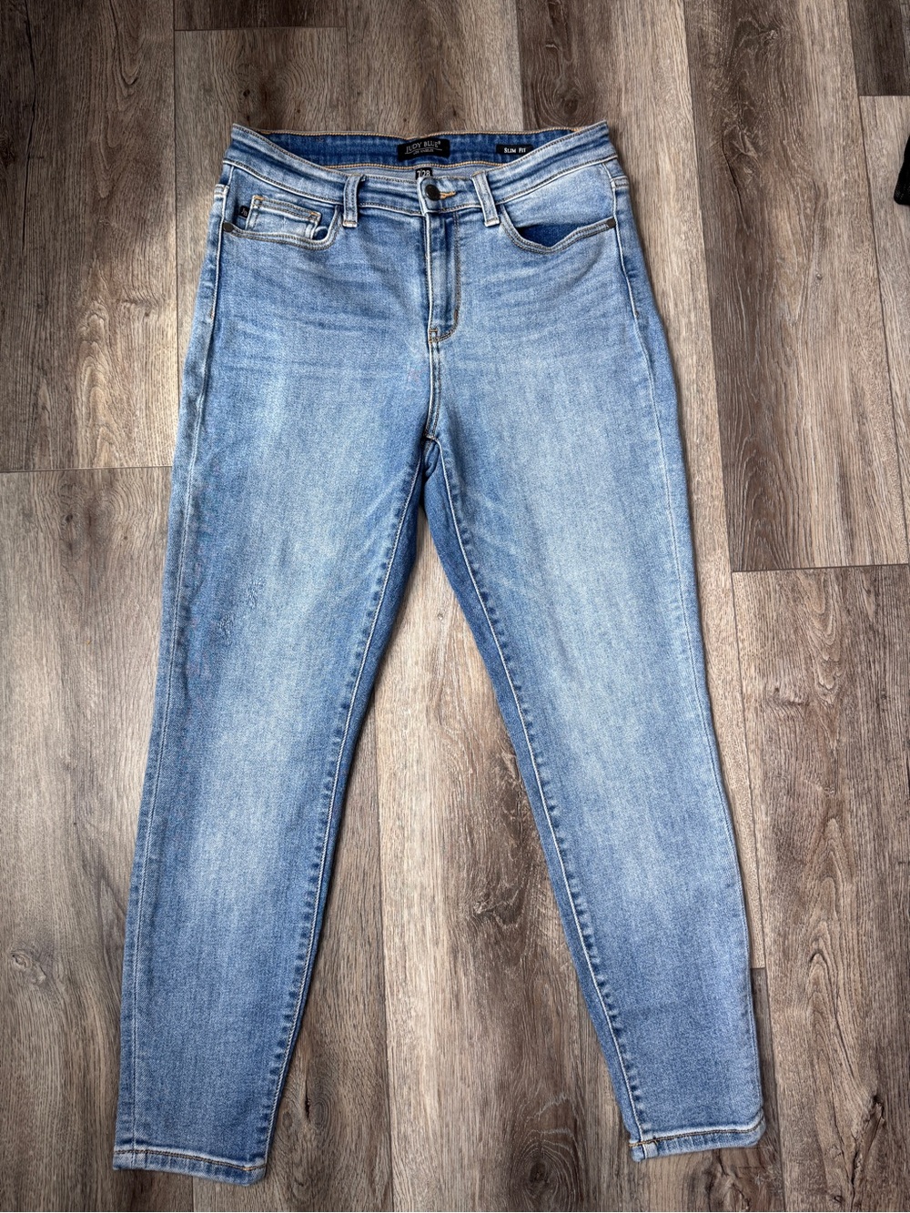 Judy Blue Hazel High Rise Slim Fit Jeans‎ 7 28 Light Wash Stretch JB82176MD⁠
